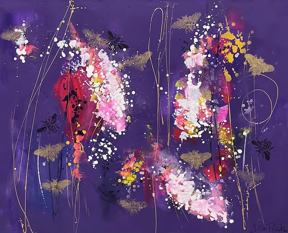 Jean Picton -  'Bees And Bloom IV' - Framed Original Art