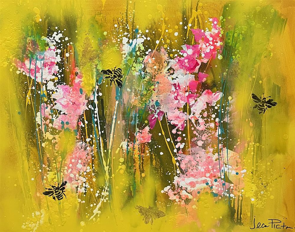 Jean Picton -  'Bees And Bloom IX' - Framed Original Art