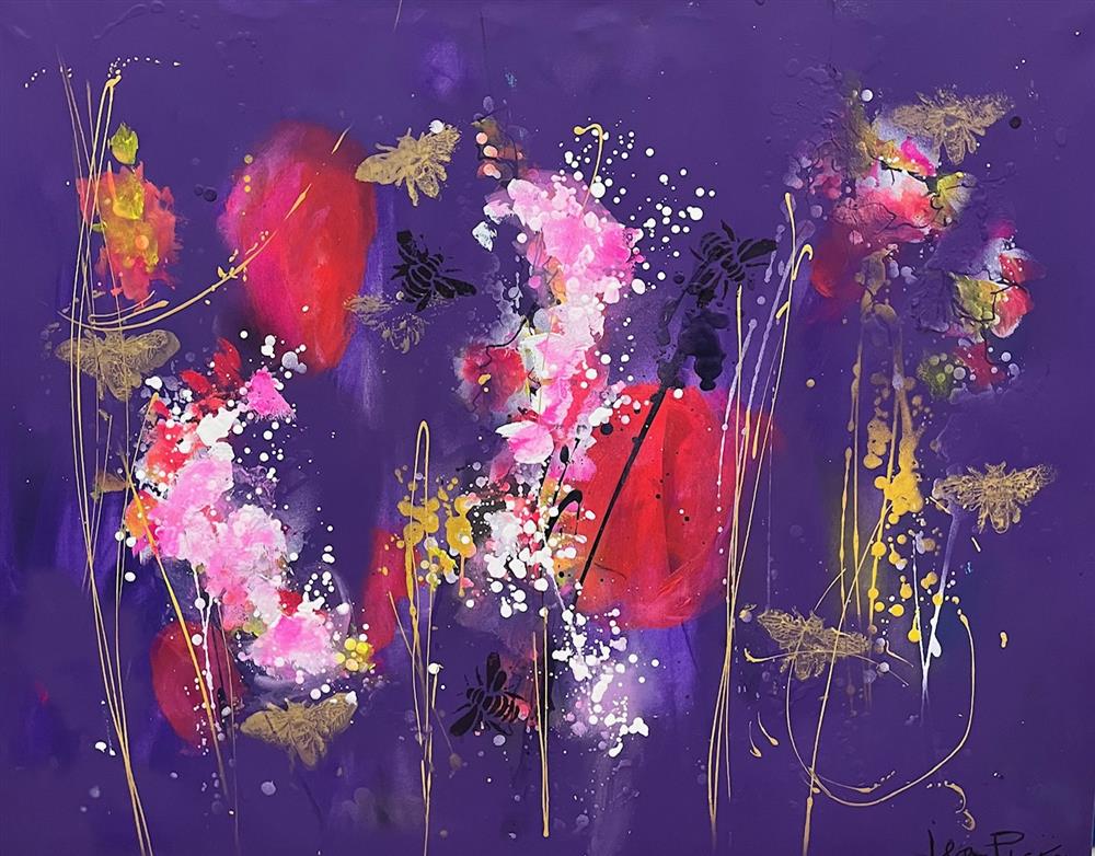 Jean Picton -  'Bees And Bloom V' - Framed Original Art