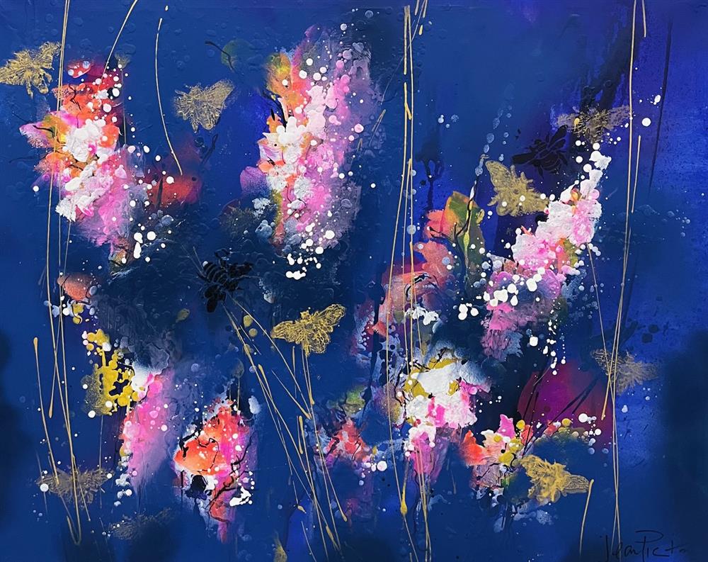 Jean Picton -  'Bees And Bloom VI' - Framed Original Art