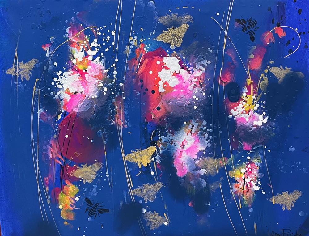 Jean Picton -  'Bees And Bloom VII' - Framed Original Art