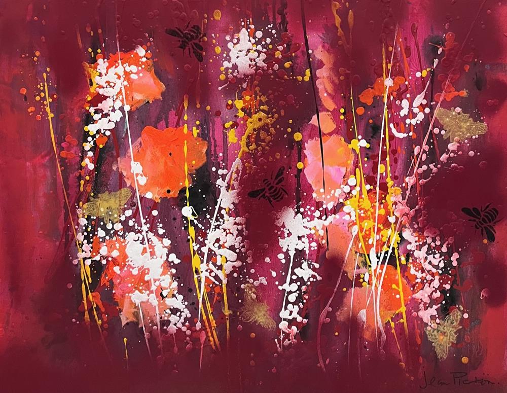 Jean Picton -  'Bees And Bloom VIII' - Framed Original Art