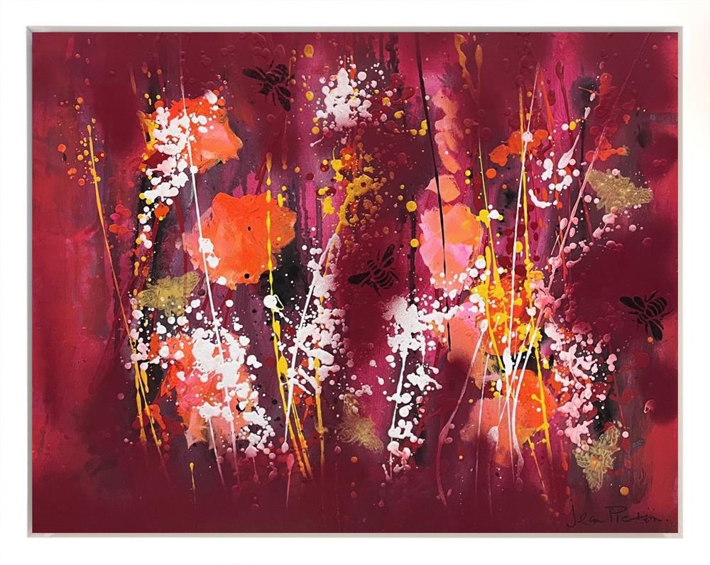 Jean Picton -  'Bees And Bloom VIII' - Framed Original Art