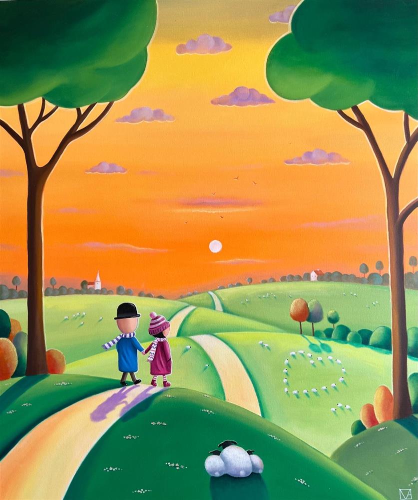 Michael Abrams - 'Beneath The Tree That Love Has Planted' - Framed Original Artwork