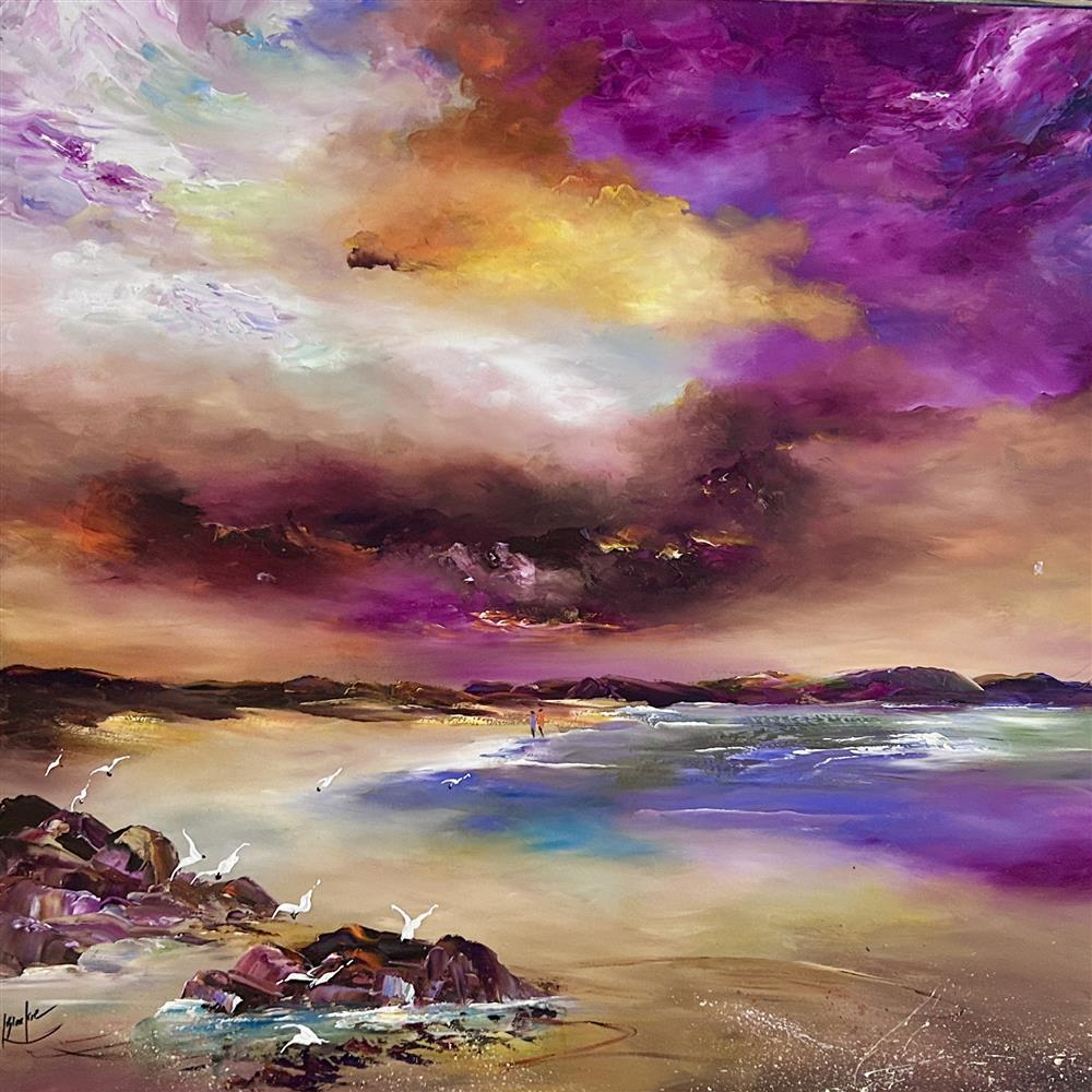Lillias Blackie -  'Beyond The Golden Shores' - Framed Original Artwork