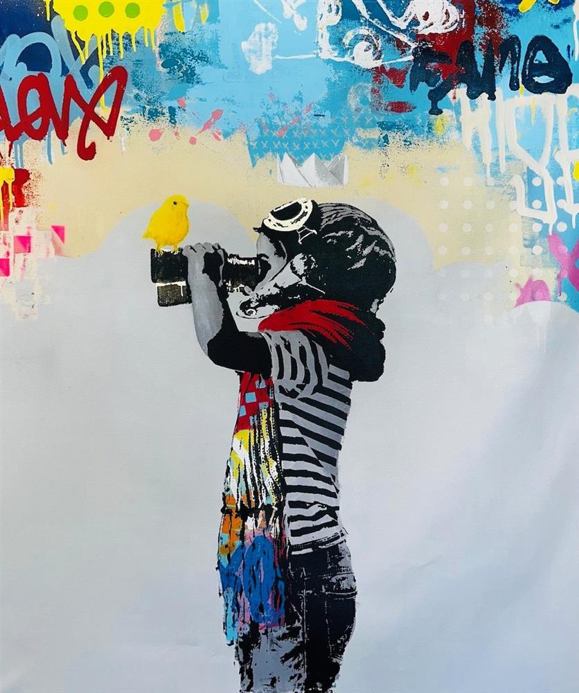 Bollee Patino - 'Big Dreams' - Framed Original Artwork