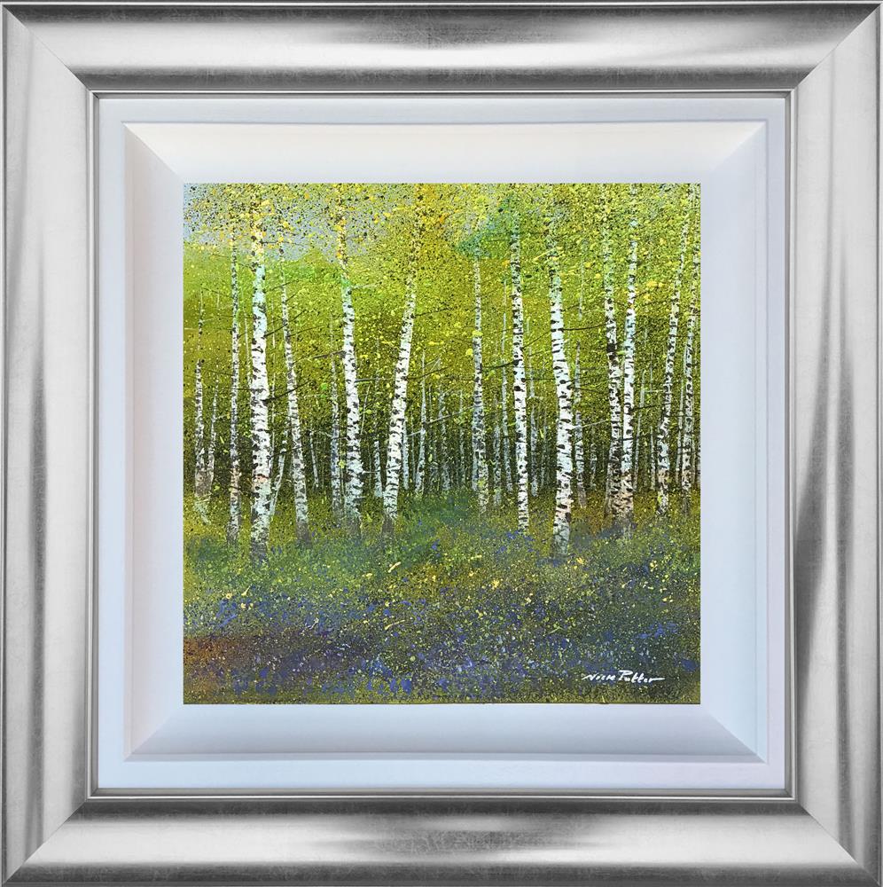 Nick Potter - 'Birches And Bluebells' - Framed Original Artwork