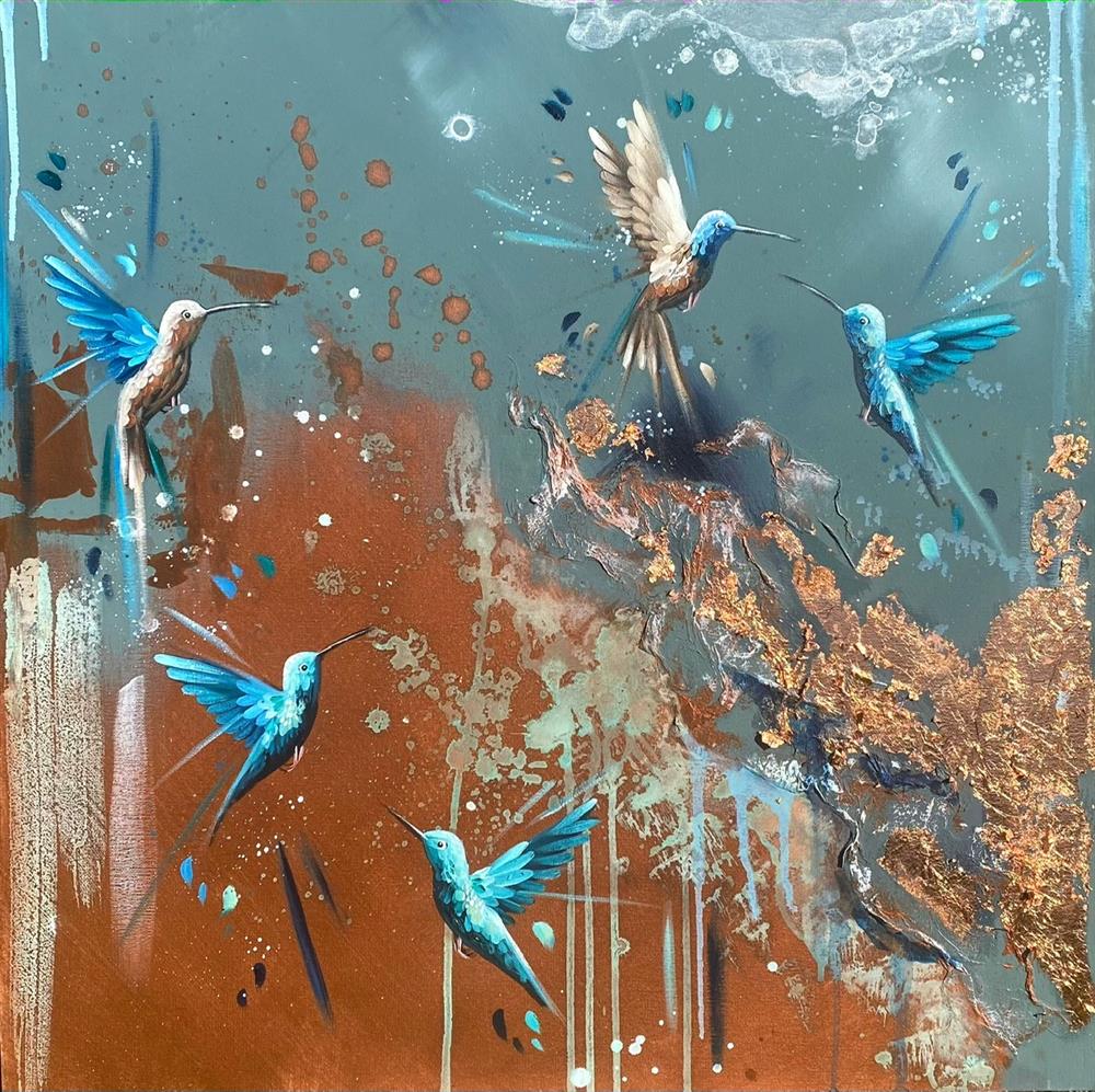 Mellisuga- 'Birds Of Bronze I' - Framed Original Artwork