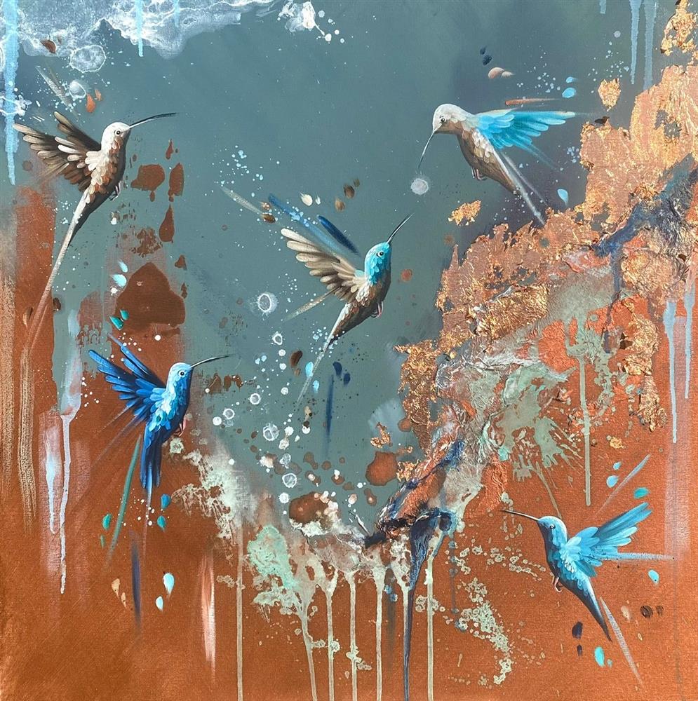 Mellisuga- 'Birds Of Bronze II' - Framed Original Artwork