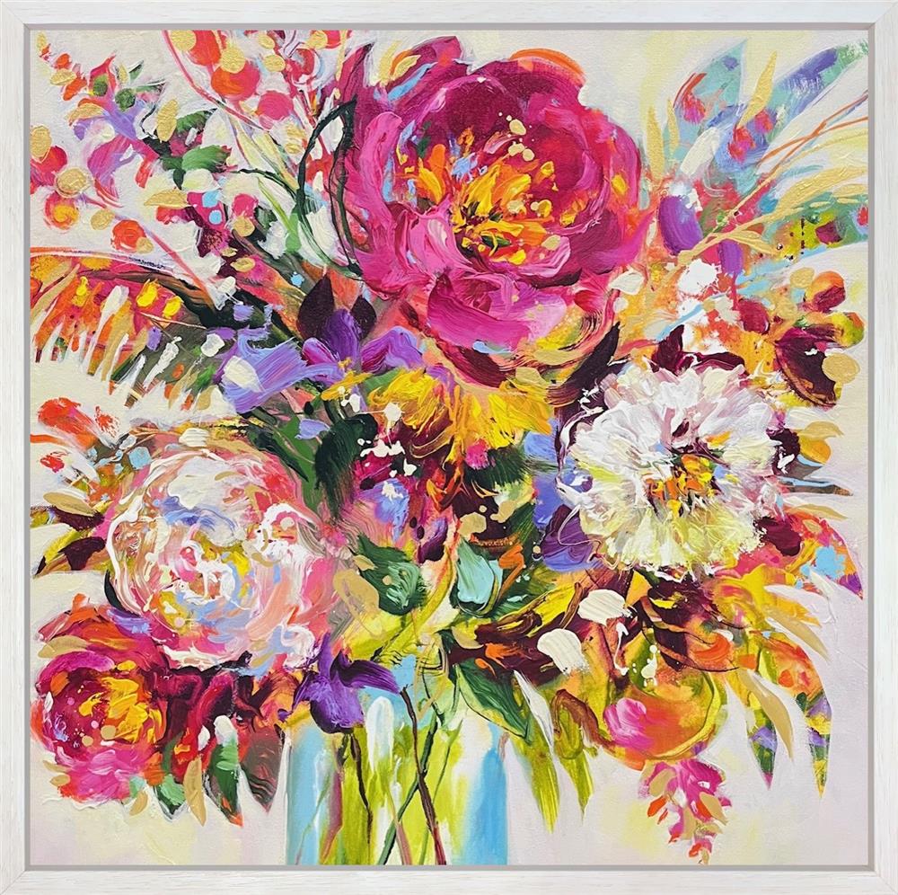 Anna Cher - 'Bloom Of Happiness' - Framed Original Artwork