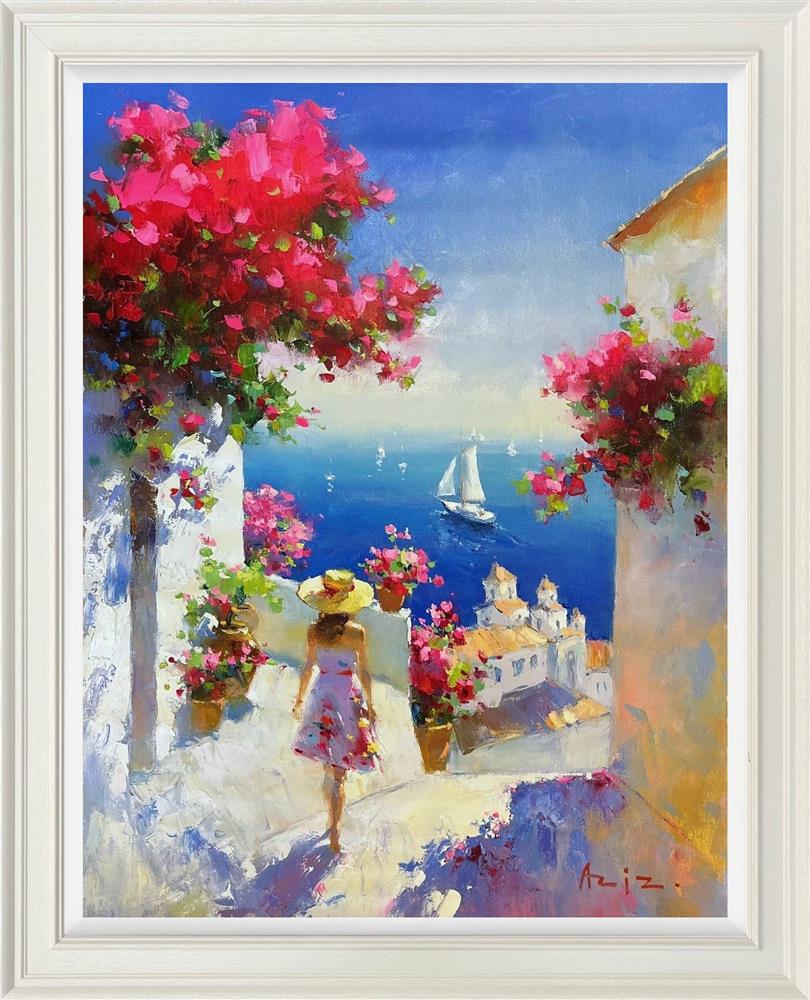 Aziz - 'Blooming By The Bay' - Framed Original Artwork