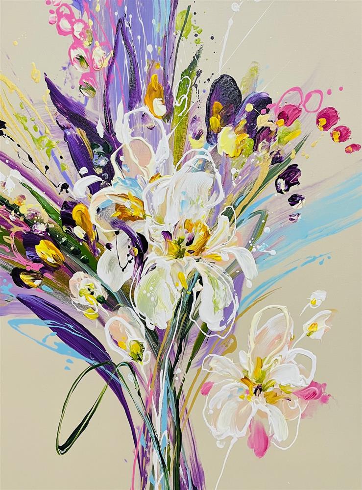 Anna Cher - 'Blossom In Light II' - Framed Original Artwork