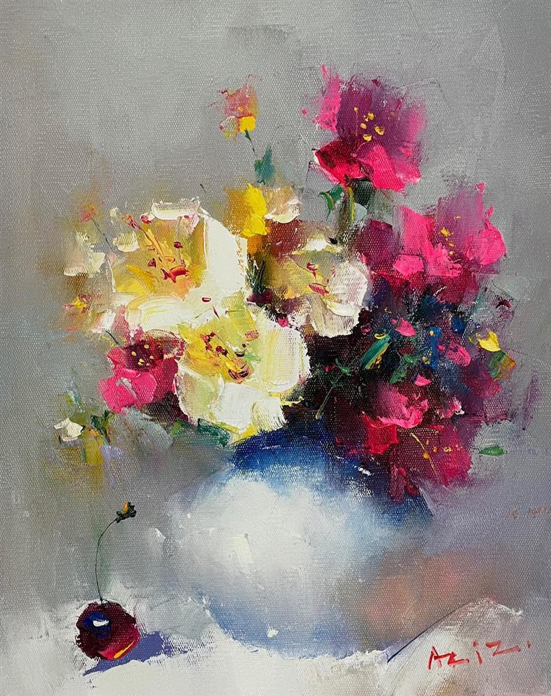 Aziz - 'Blossoms In The Mist' - Framed Original Artwork