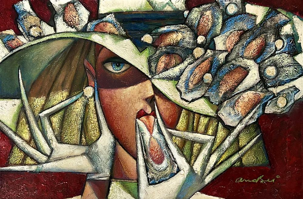 Andrei Protsouk - 'Blue Oyster Lover' - Framed Original Artwork