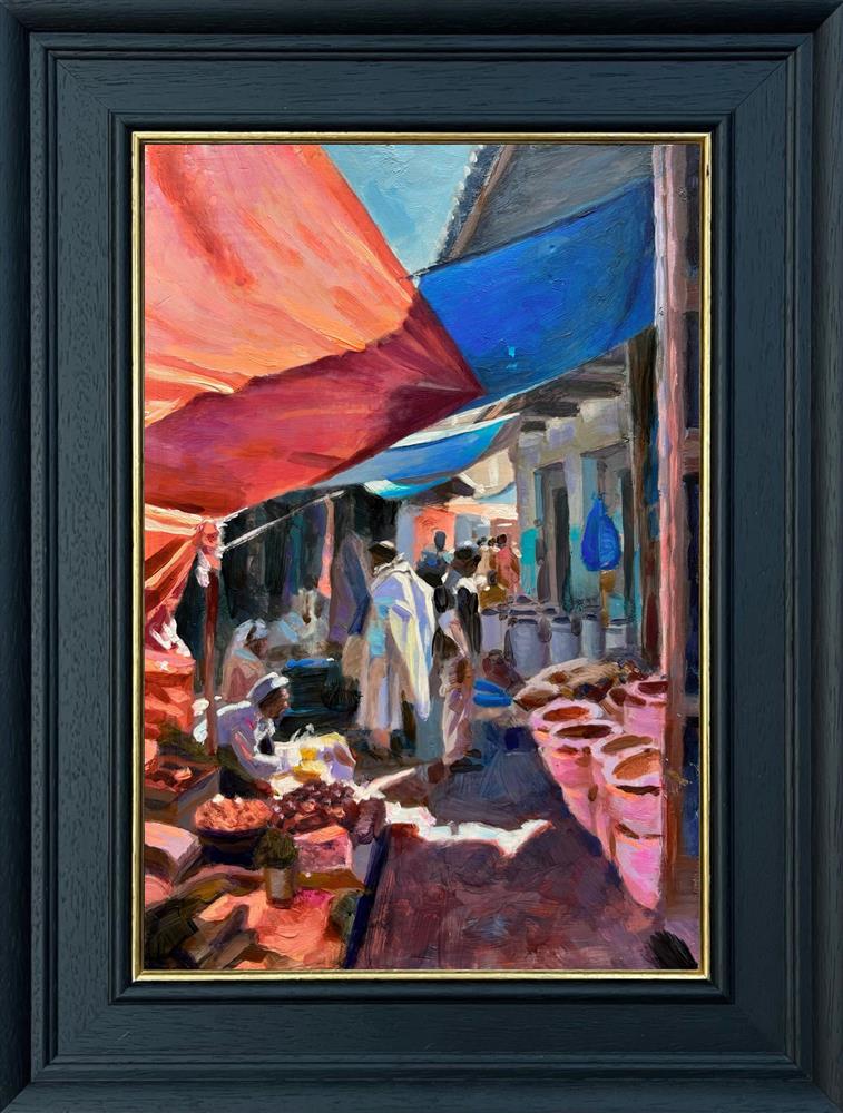 Rachele Dryden-Smith - 'Blue Pink Souk' - Framed Original Artwork