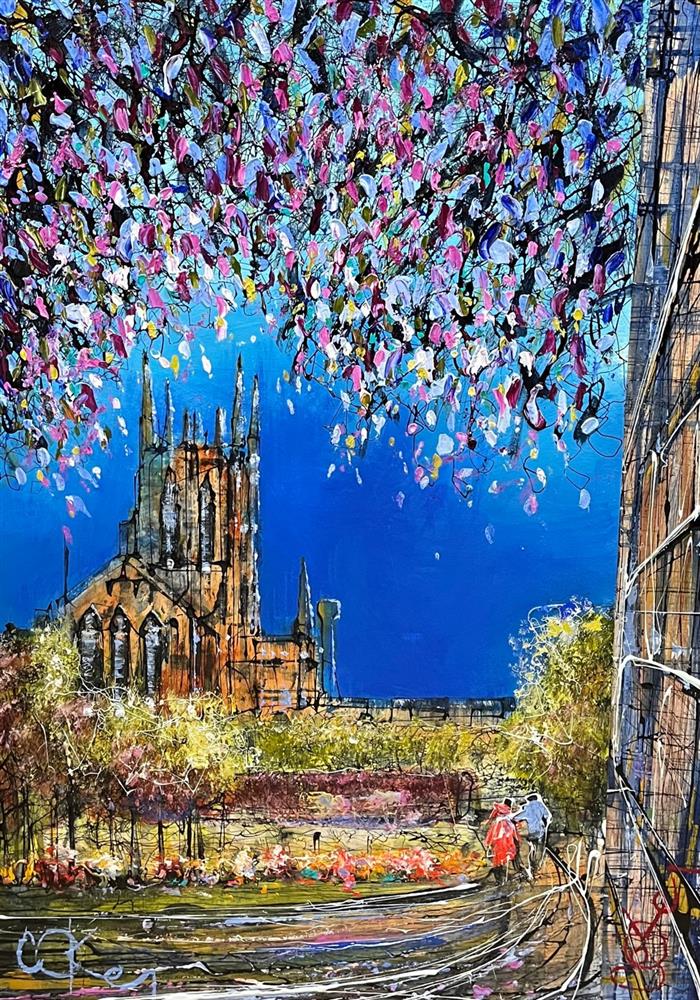 Nigel Cooke - 'Blue Skies Over Bury St Edmunds'  - Framed Original Artwork