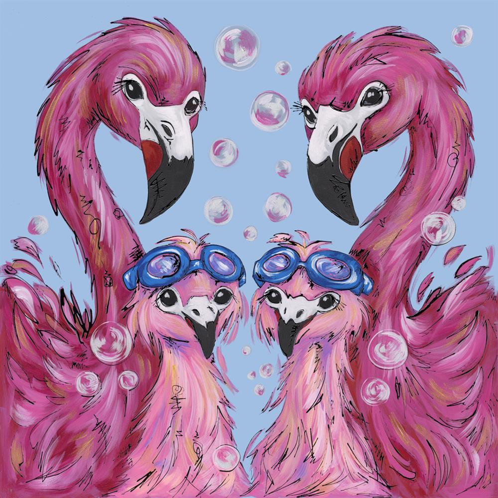 Amy Louise - 'Blushing Bubbles' - Framed Limited Edition