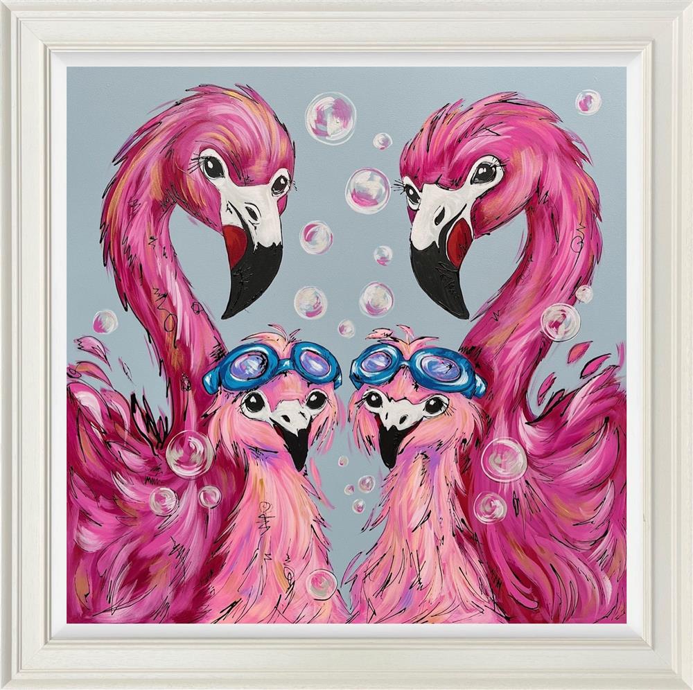 Amy Louise - 'Blushing Bubbles' - Framed Original Artwork