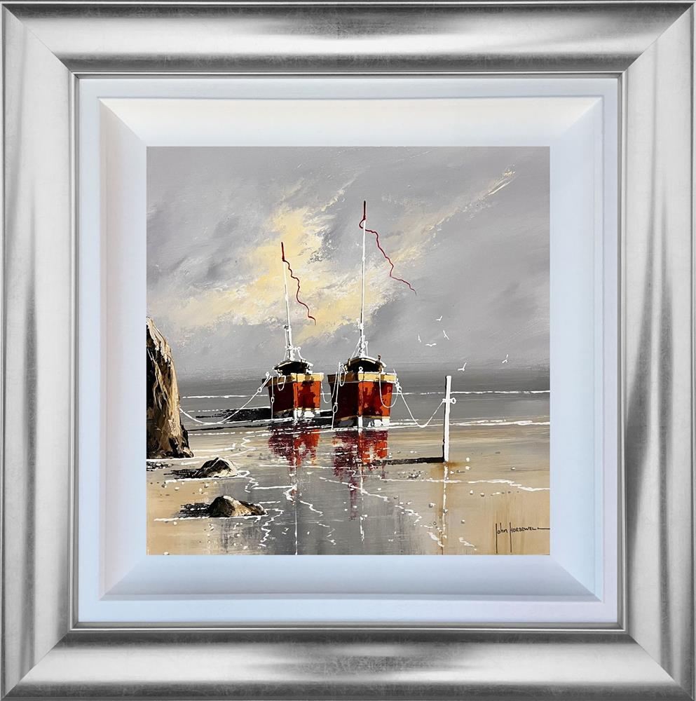 John Horsewell - 'Boats Between The Dunes' - Framed Original Artwork