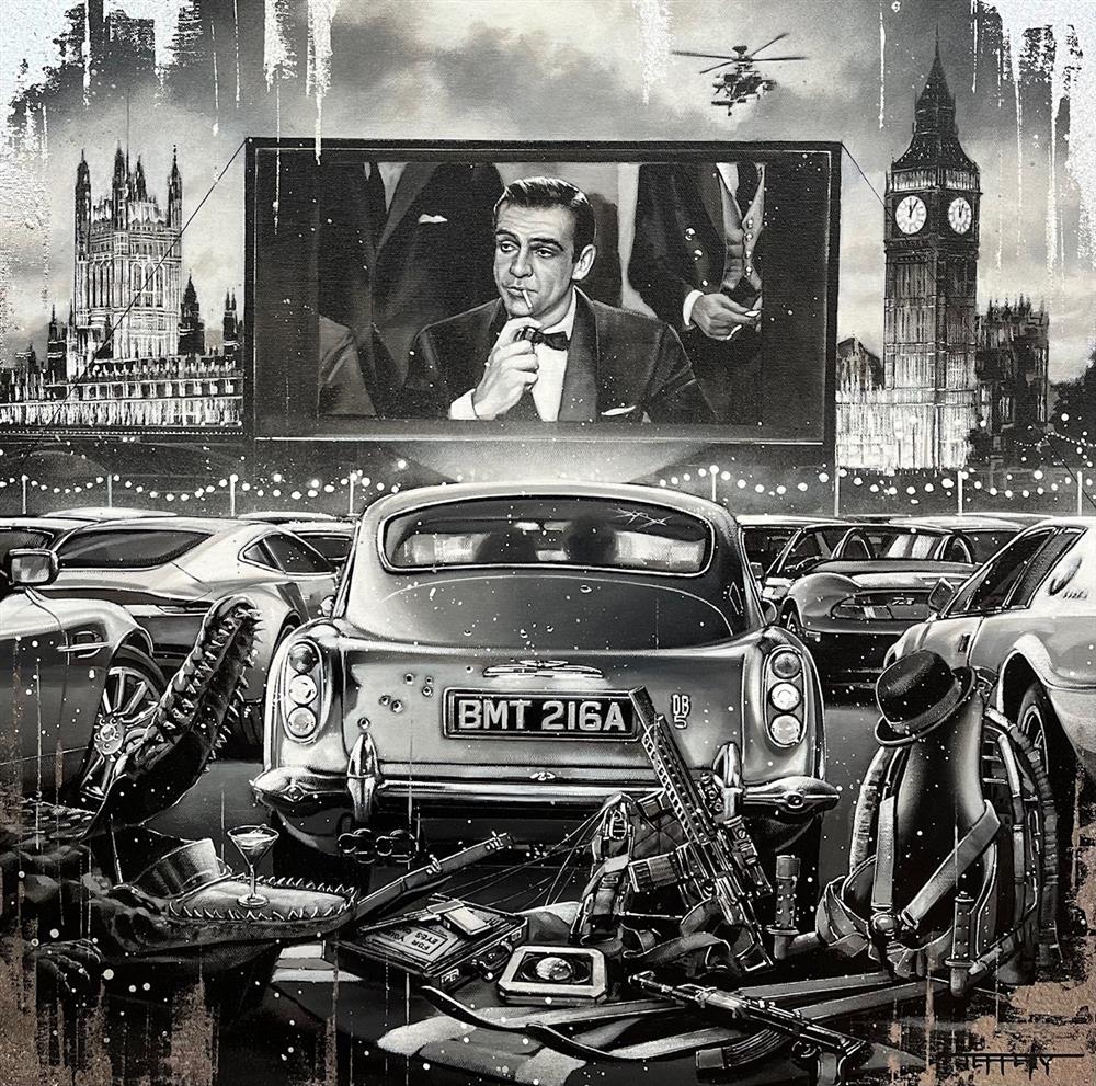 Ben Jeffery - 'Bond, James Bond - Movie Night' - Framed Original Art