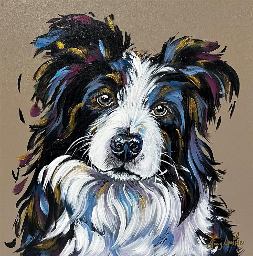 Amy Louise - 'Herding Sheep' - Framed Original Artwork