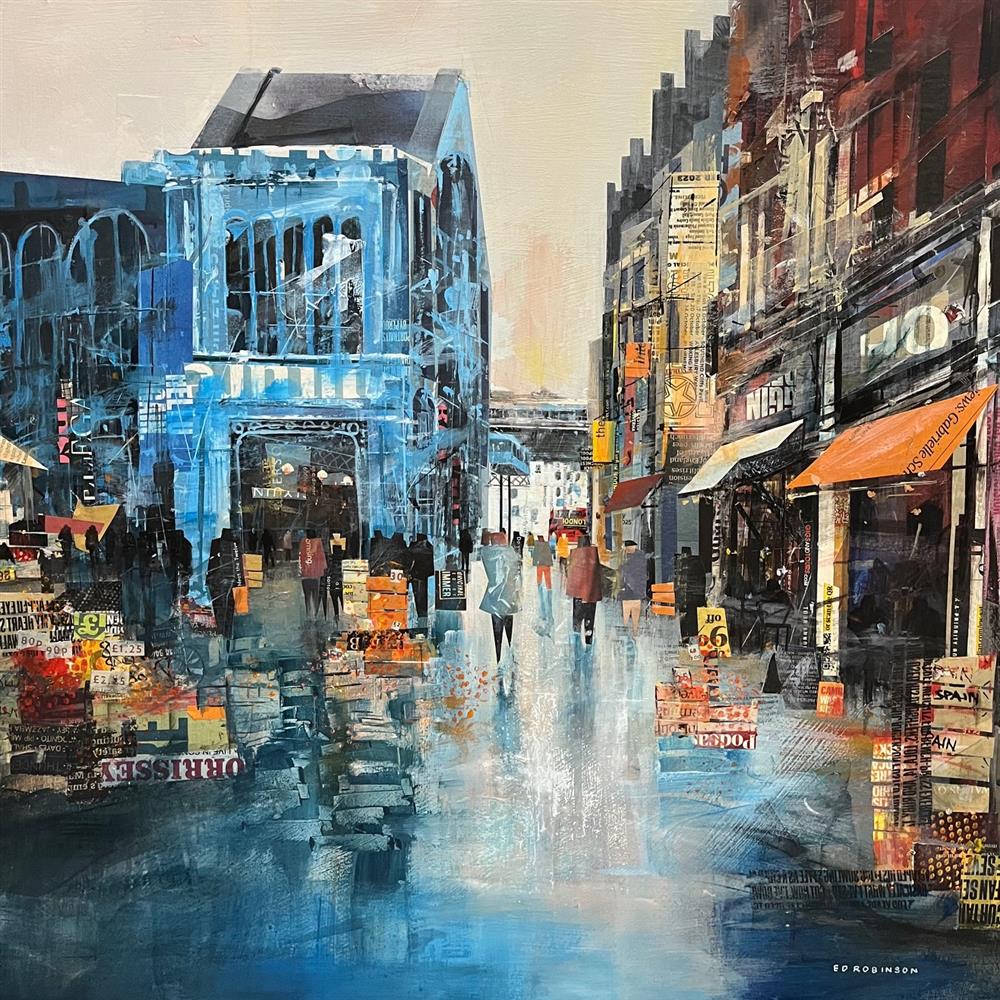 Ed Robinson - 'Borough Market Reflections'  - Framed Original Artwork