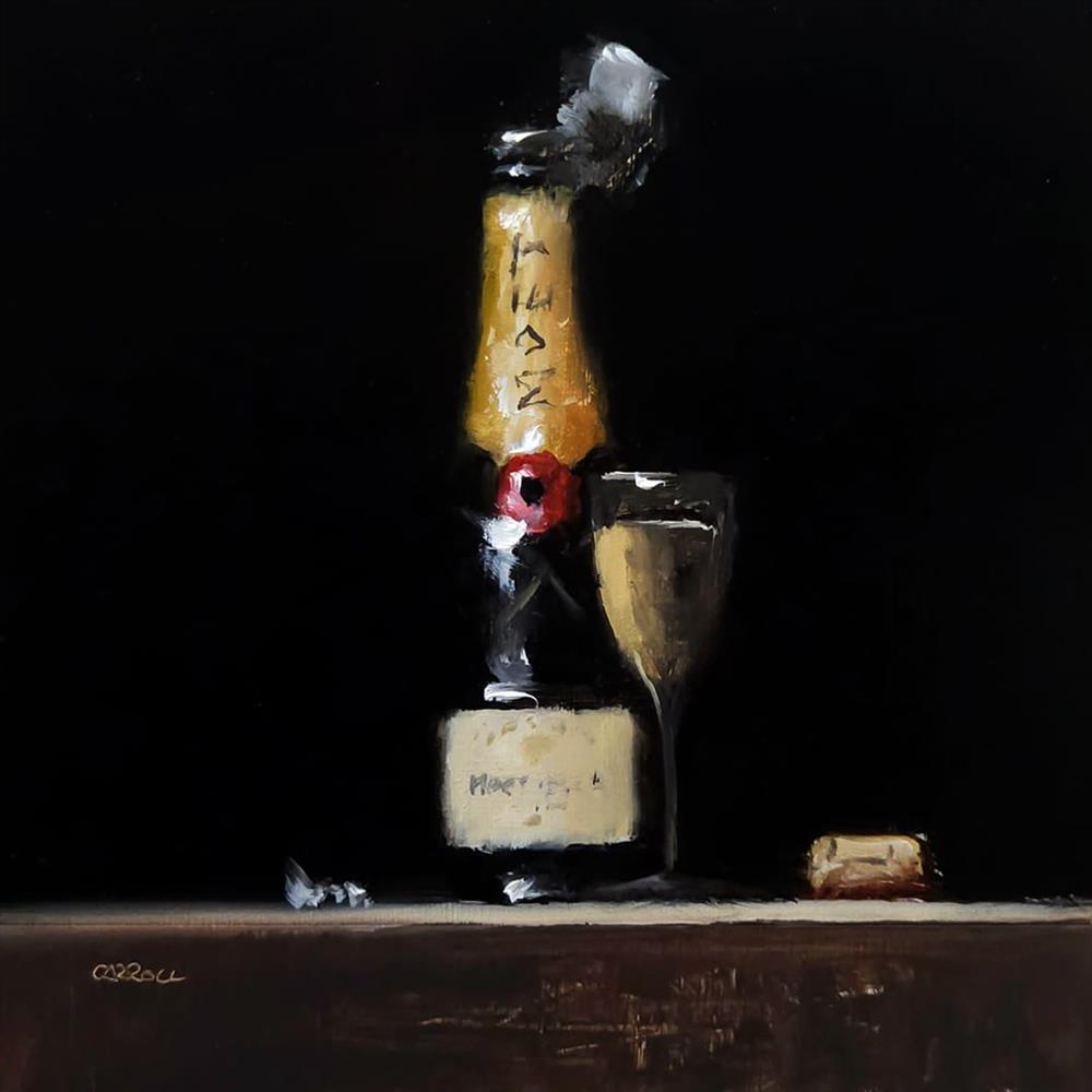Neil Carroll - 'Bottle Of Moet' - Framed Original Artwork