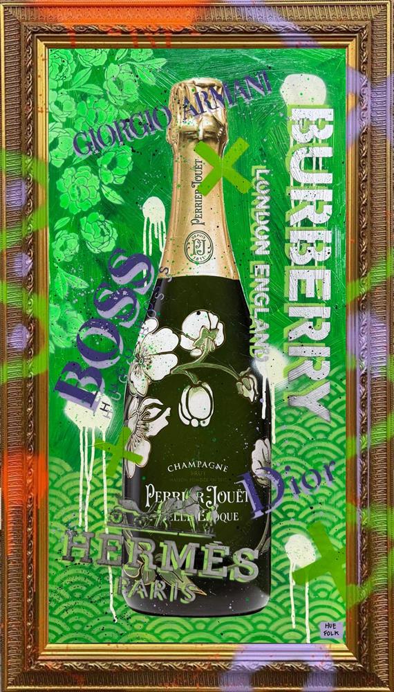 Hue Folk - 'Bottle Of Perrier' - Framed Original Art