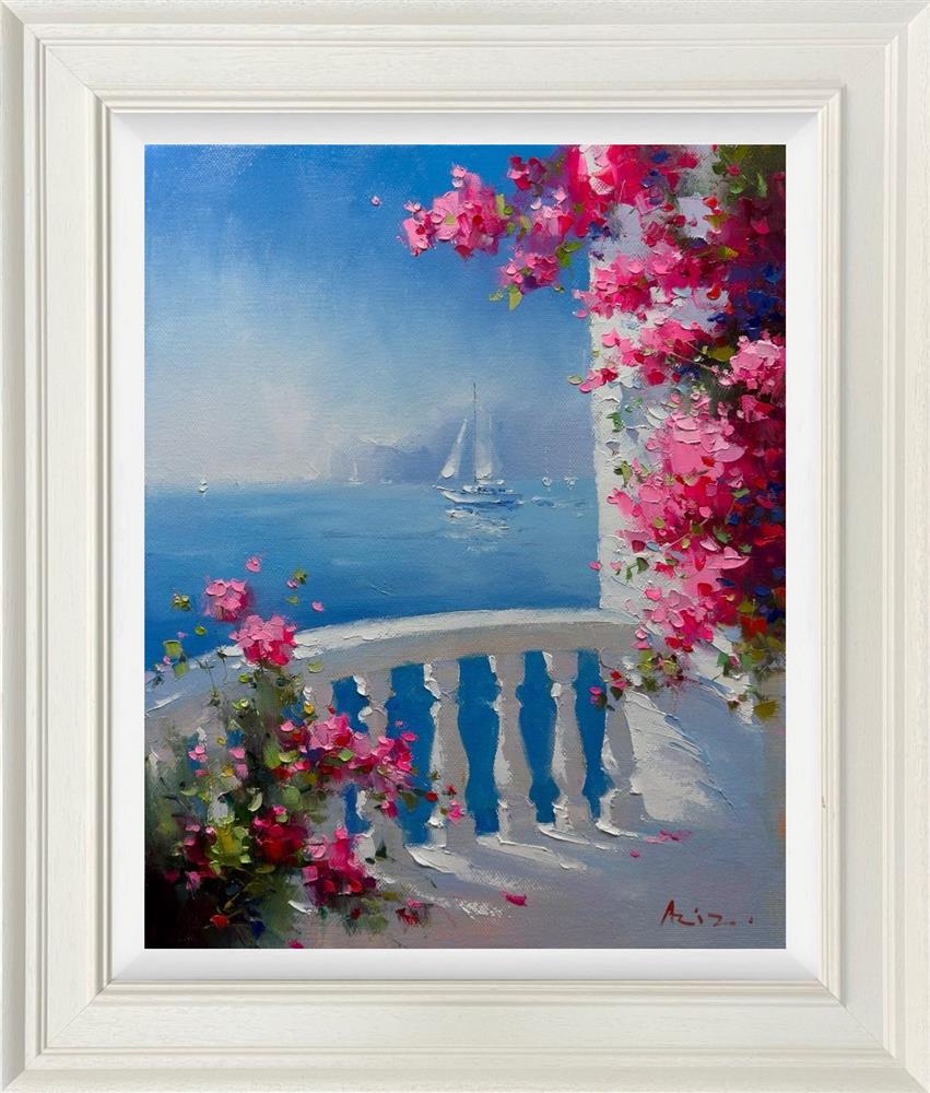 Aziz - 'Bougainvillea In Bloom' - Framed Original Artwork