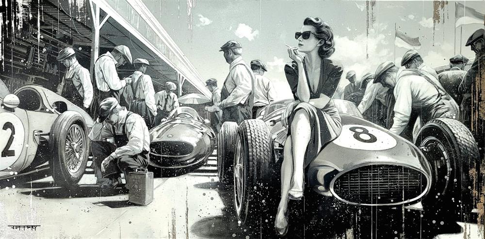 Ben Jeffery - 'Boys And Their Toys - Silver' - Framed Original Artwork