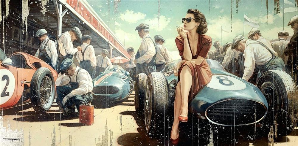 Ben Jeffery - 'Boys And Their Toy' - Framed Original Artwork