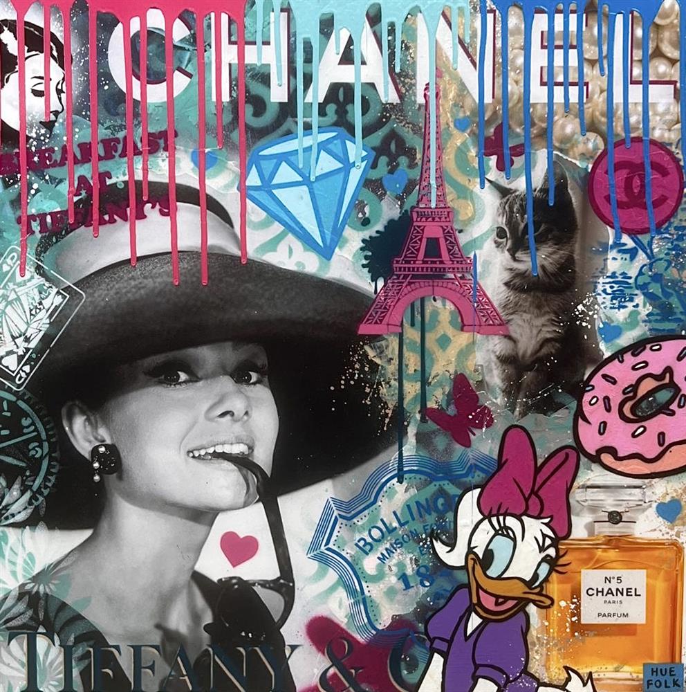 Hue Folk - 'Breakfast At Tiffany's' - Framed Original Artwork