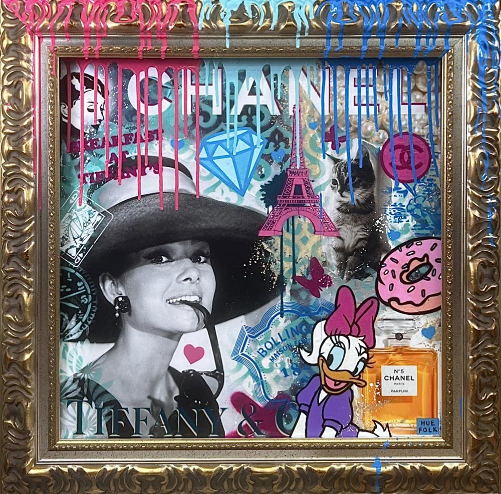 Hue Folk - 'Breakfast At Tiffany's' - Framed Original Artwork