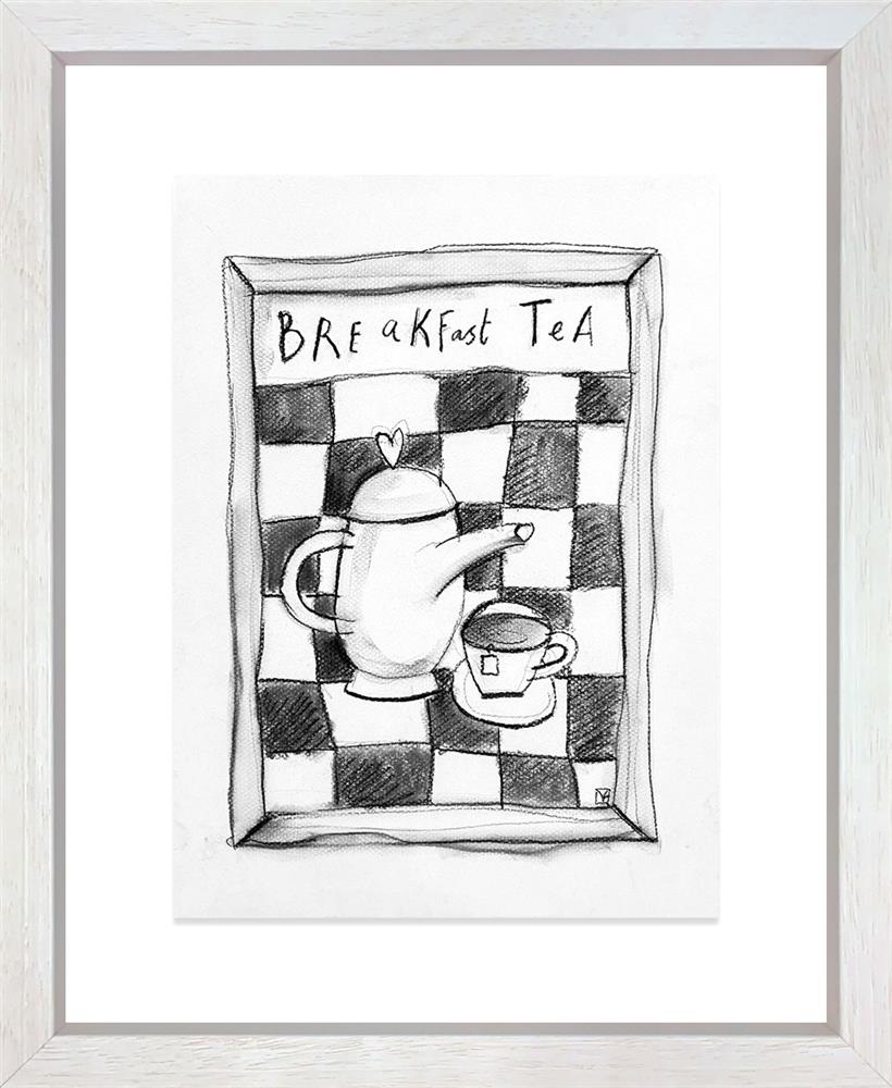 Michael Abrams - 'Breakfast Tea - Charcoal Study' - Framed Original Art