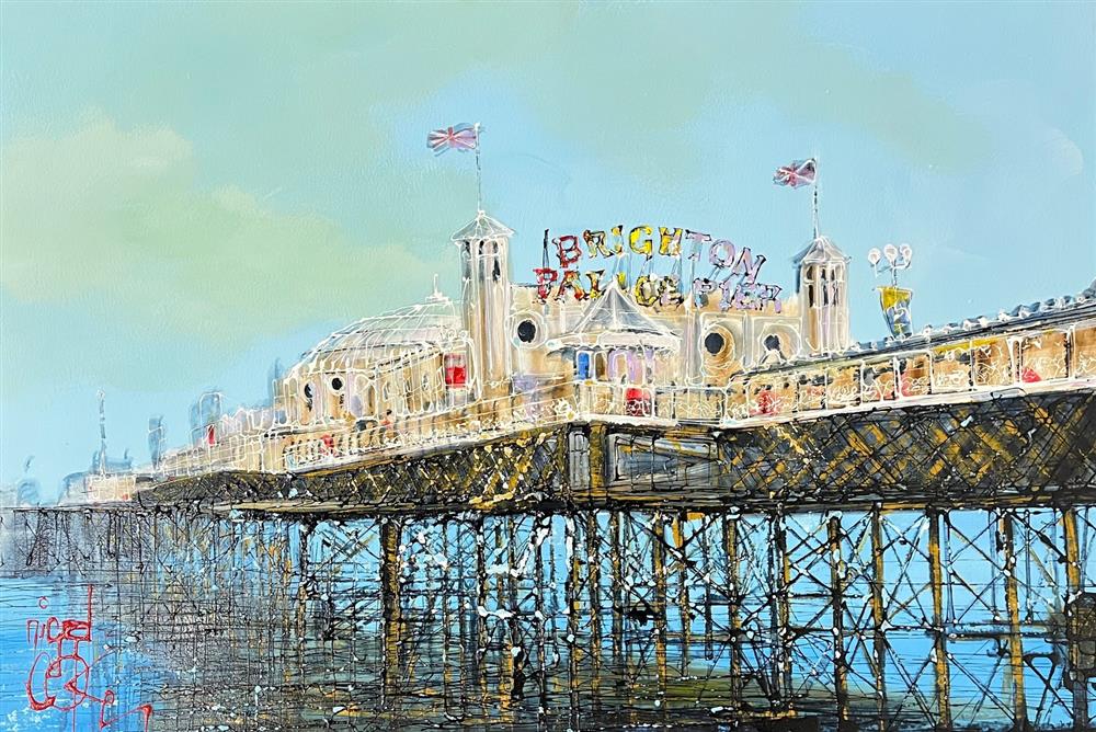Nigel Cooke - 'Brighton Life' - Framed Original Artwork