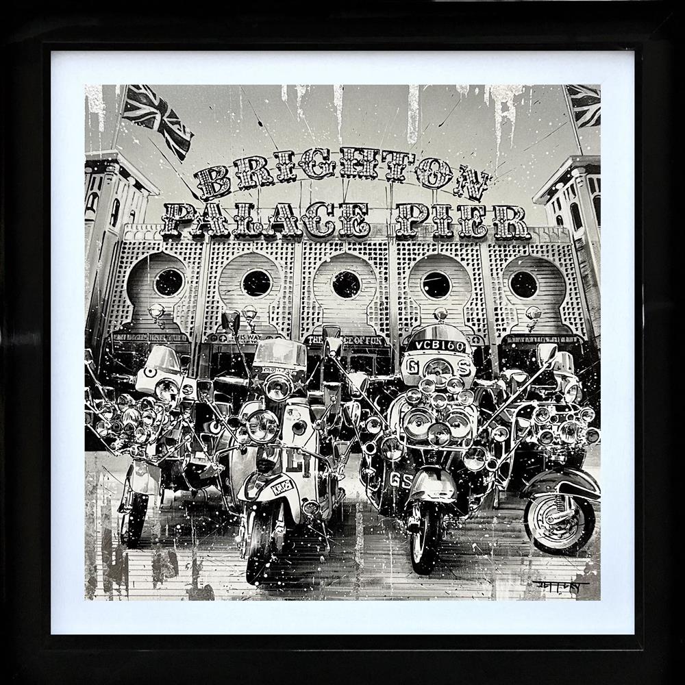 Ben Jeffery - 'Brighton Bikers' - Framed Original Art