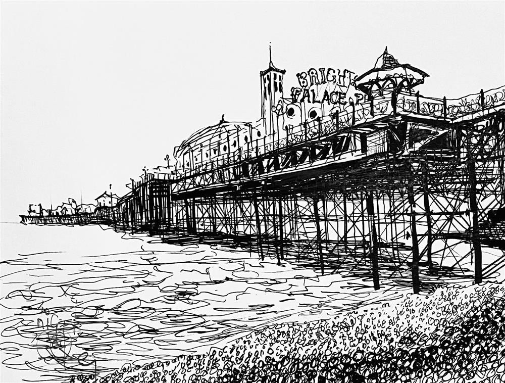 Nigel Cooke - 'Brighton Skies - Original Study'