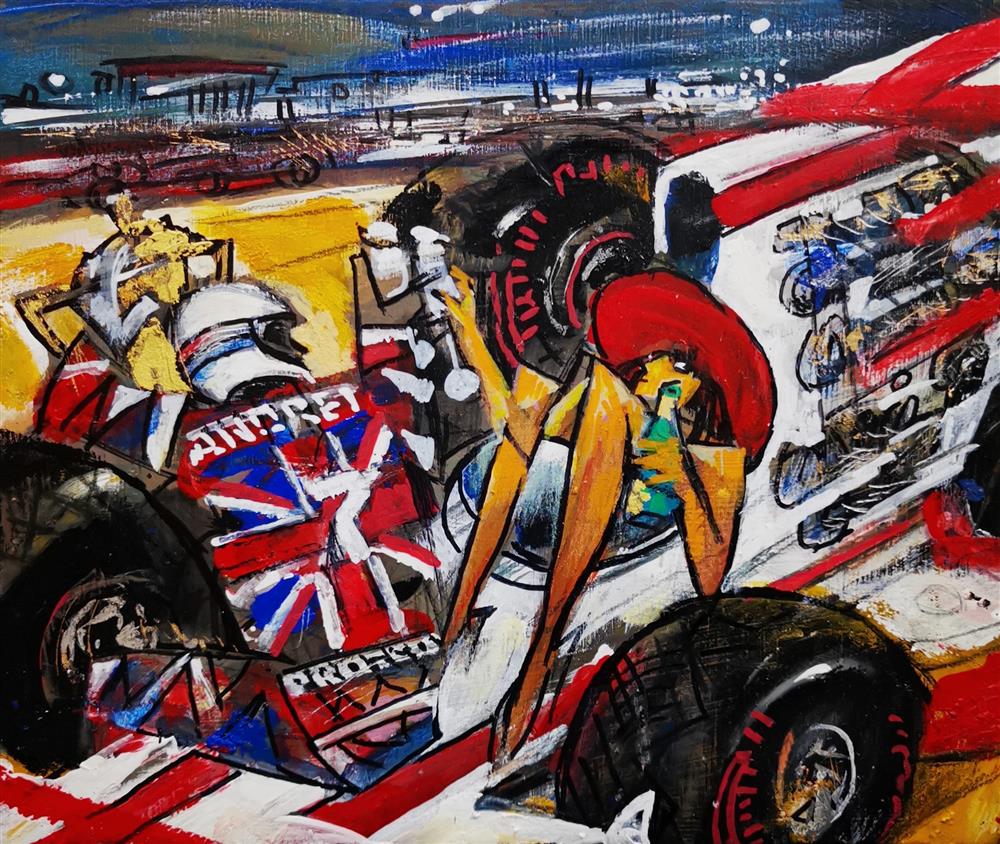 Andrei Protsouk - 'British Grand Prix' - Framed Original Artwork