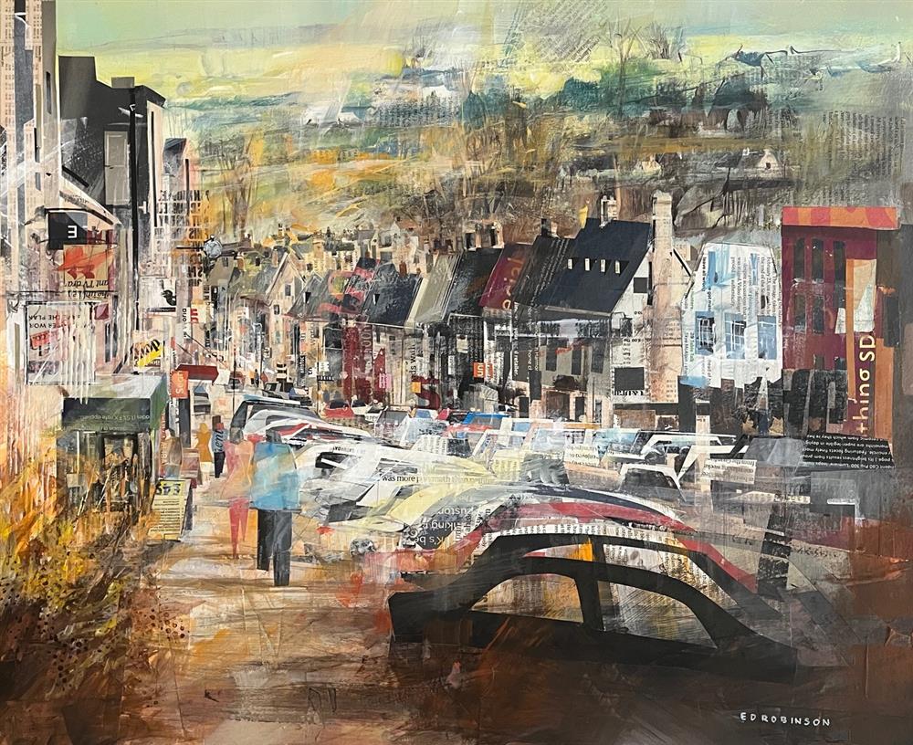 Ed Robinson - 'Burford High Street'  - Framed Original Artwork