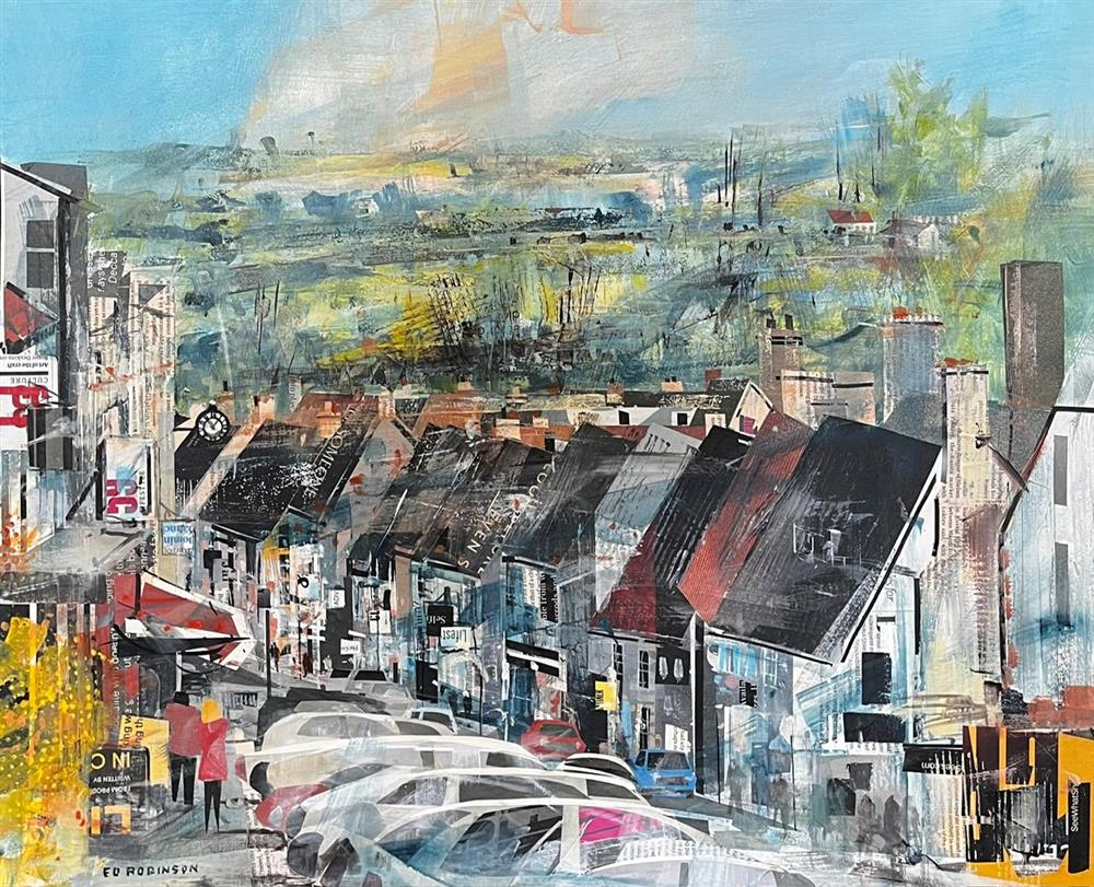 Ed Robinson - 'Burford High Street'  - Framed Original Artwork