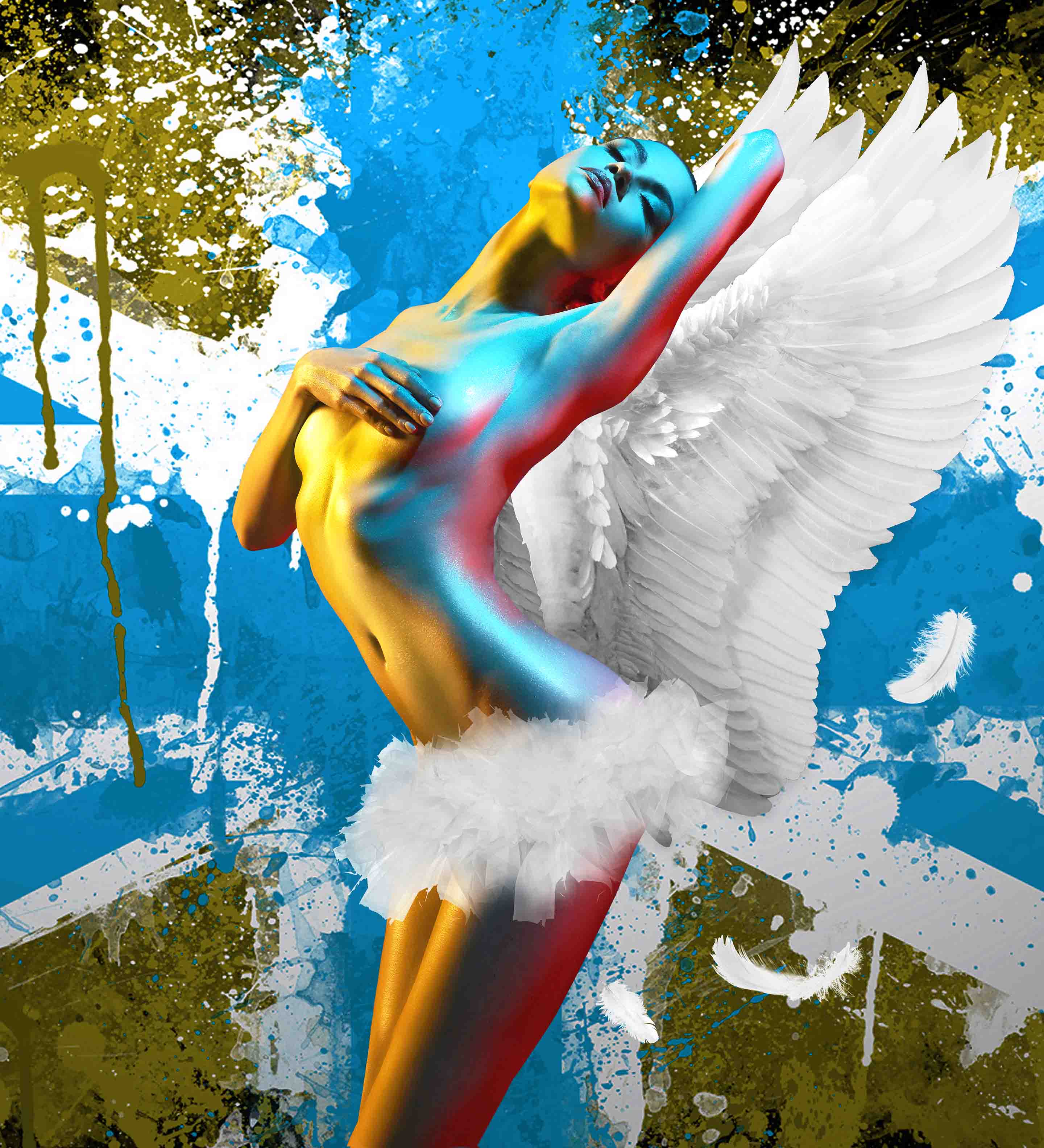 Chloe Rox - 'High Jack 2 Blue & Khaki' - Limited Edition Print