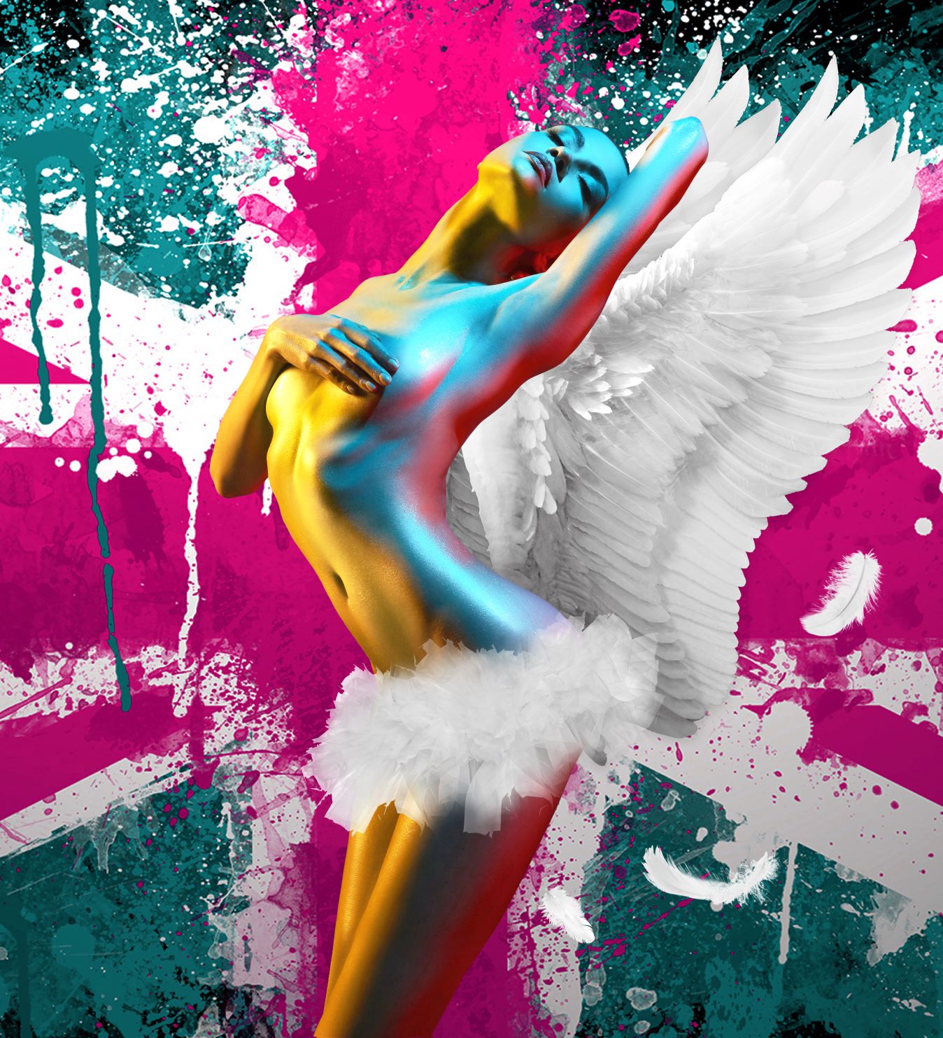 Chloe Rox - 'High Jack 2 Cerise & Blue' - Limited Edition Print