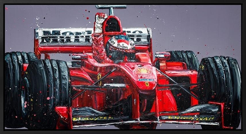 Paul Oz  ' Cabrerizo Schumi '98 - Embellished Canvas'  Framed Limited Edition