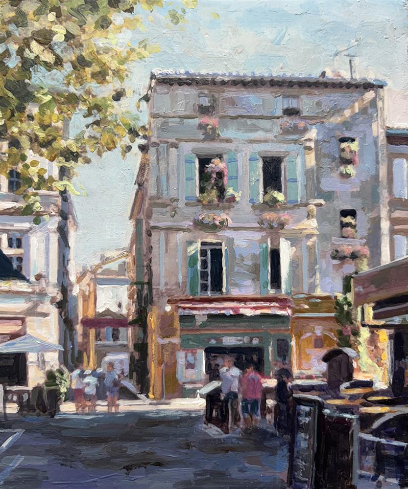 Rachele Dryden-Smith - 'Cafe Light' - Framed Original Artwork