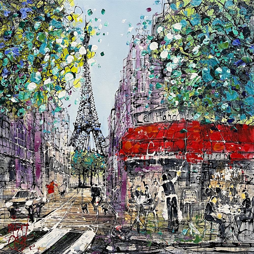 Nigel Cooke - 'Cafe Square' - Framed Original Artwork