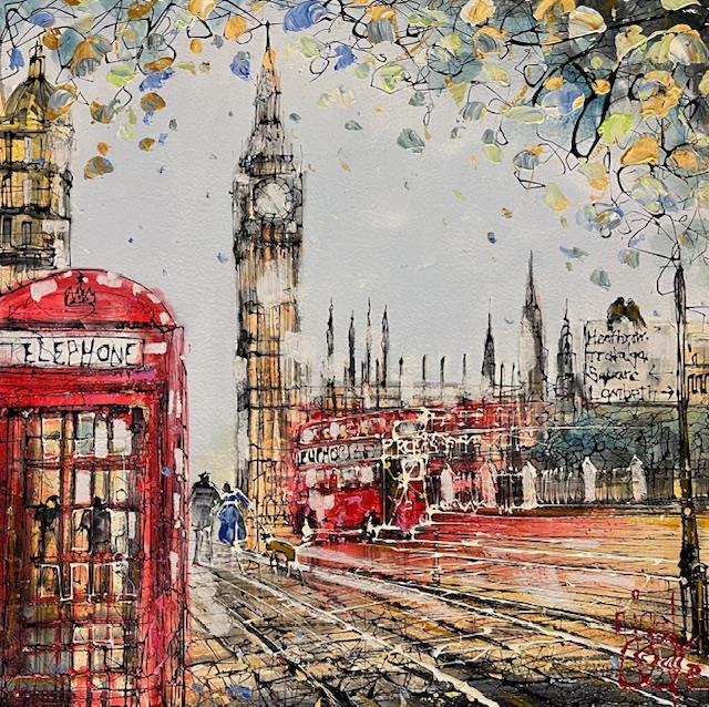 Nigel Cooke - 'Calling Westminster' - Framed Original Artwork