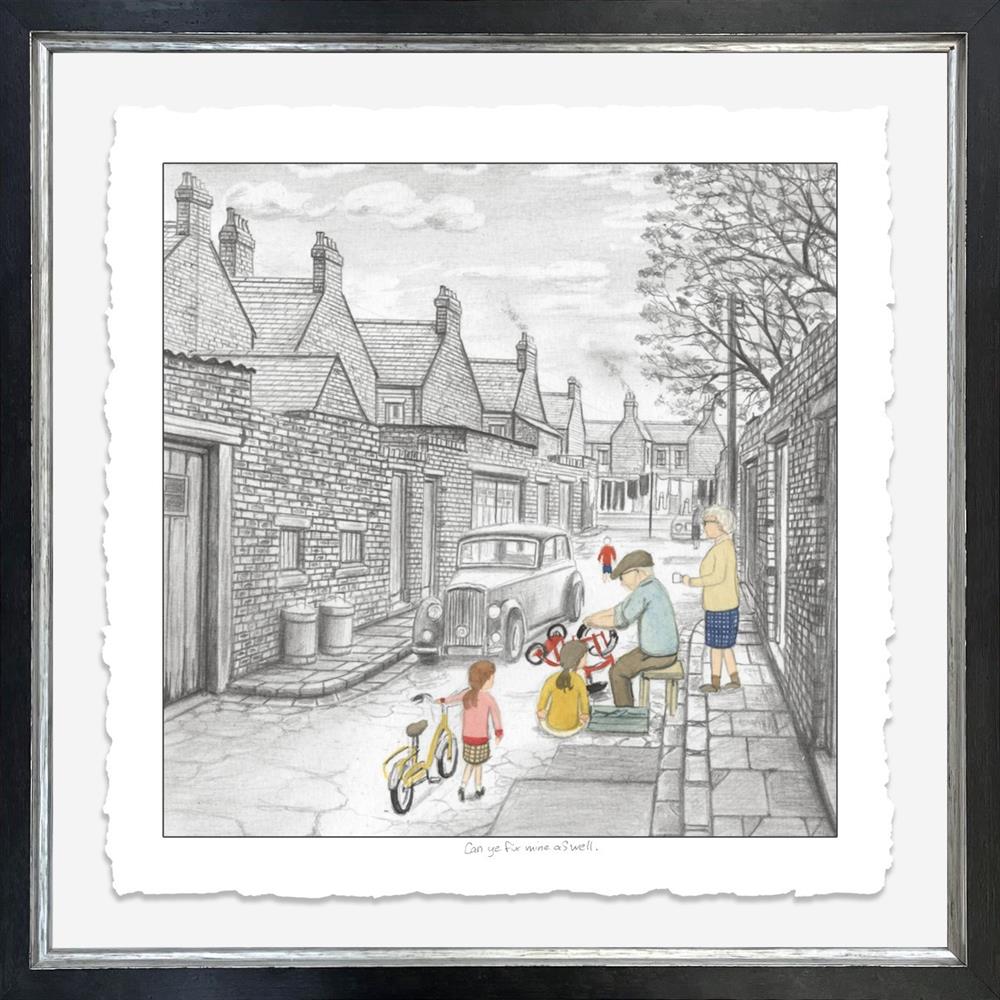 Leigh Lambert - 'Can Ye Fix Mine As Well' - Deluxe Sketch' - Framed Limited Edition