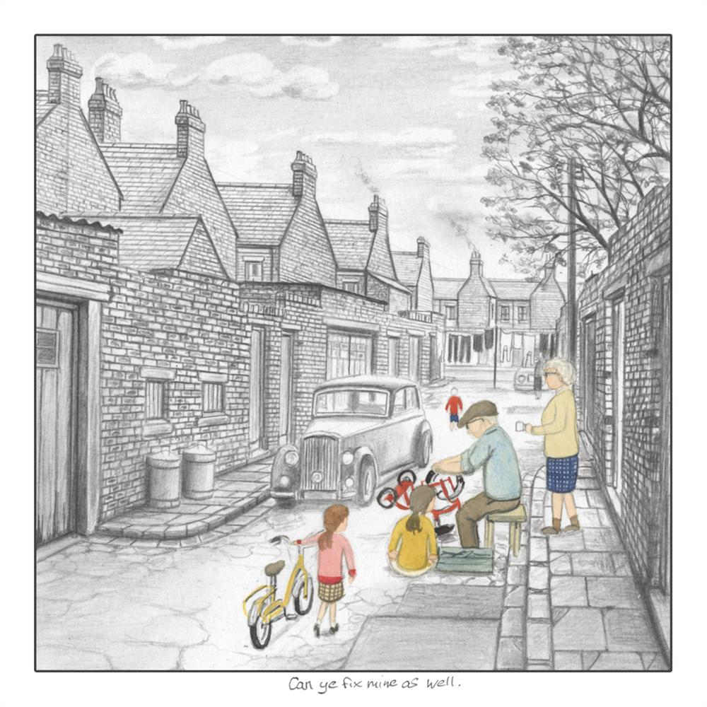 Leigh Lambert - 'Can Ye Fix Mine As Well' - Sketch' - Framed Limited Edition