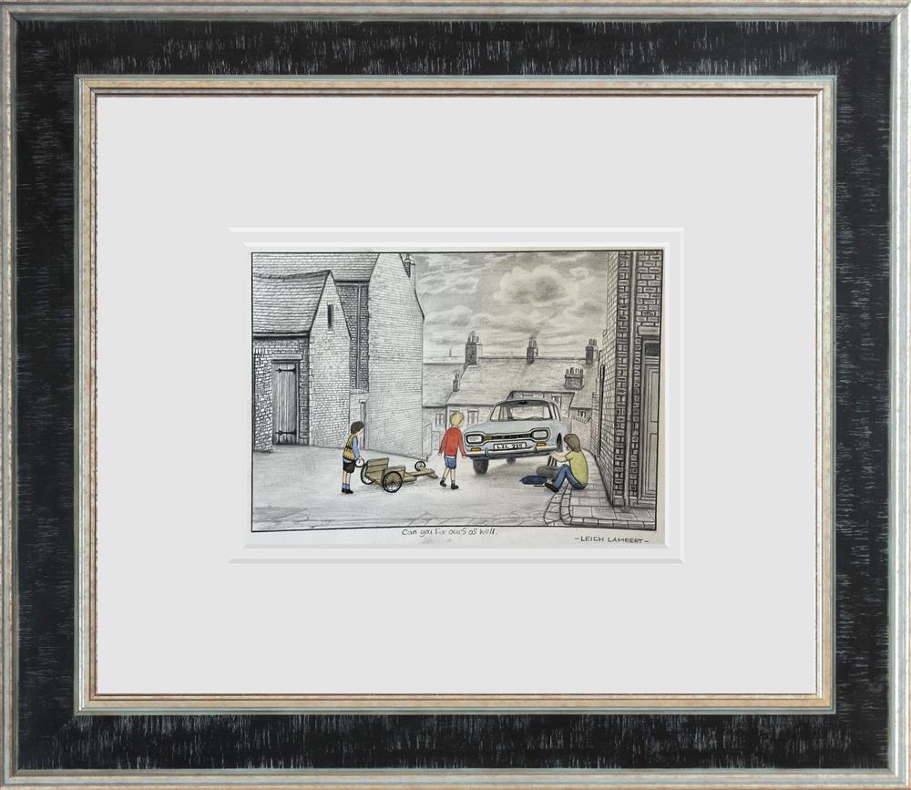 Leigh Lambert - 'Can You Fix Ours As Well'  - Framed Original Sketch