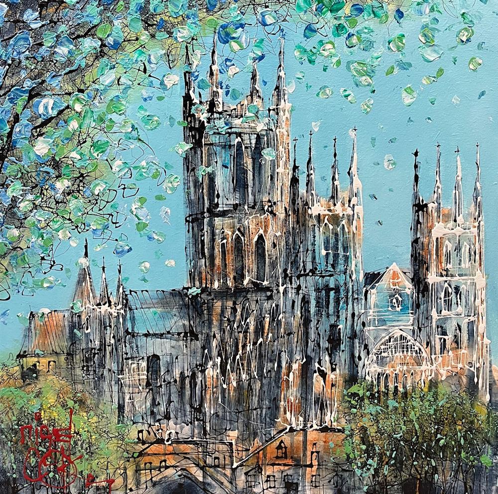 Nigel Cooke - 'Canterbury Blues'  - Framed Original Artwork